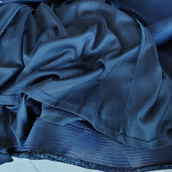 Jovani Navy Sparkle Strapless Formal Fluted Gown 4 - Picture 8 of 12